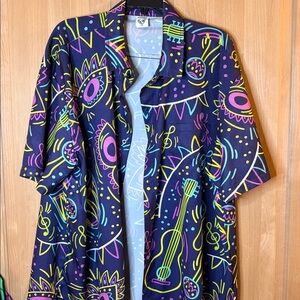 Men's Vibrant Patterned Casual Button Down Shirt